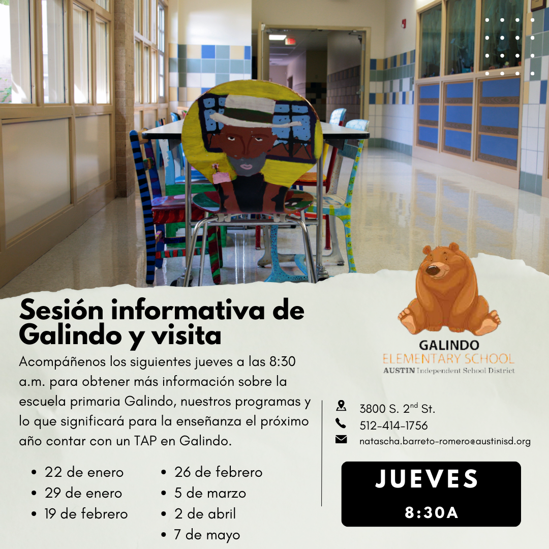 Flyer with information about tours in Spanish